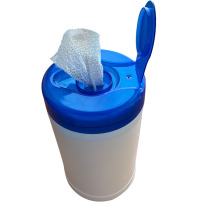 Good price with 400sheets dry wet wipes use 20%Viscose / 80%Polyester in canister for hotel